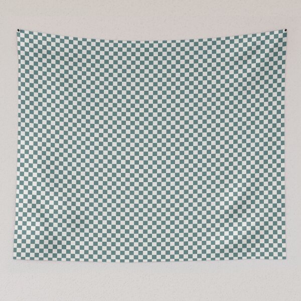 Item preview, Dark Teal Checkered Pattern | Forest Teal and Cream Checkerboard | Deep Teal Aesthetic Checks | Modern Retro Teal Checkerboard | Deep Sea Green Checkerboard designed and sold by VivaFy.
