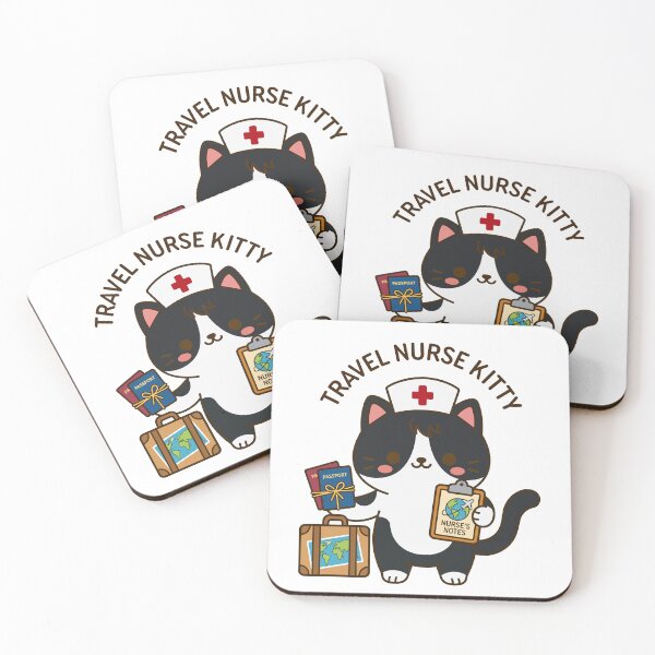Item preview, Travel Nurse Kitty - Work Hard Travel Harder Cat designed and sold by officinelala.