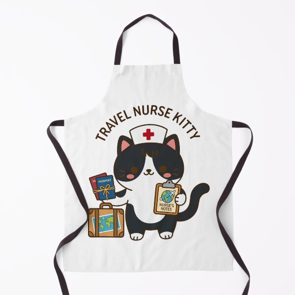 Item preview, Travel Nurse Kitty - Work Hard Travel Harder Cat designed and sold by officinelala.