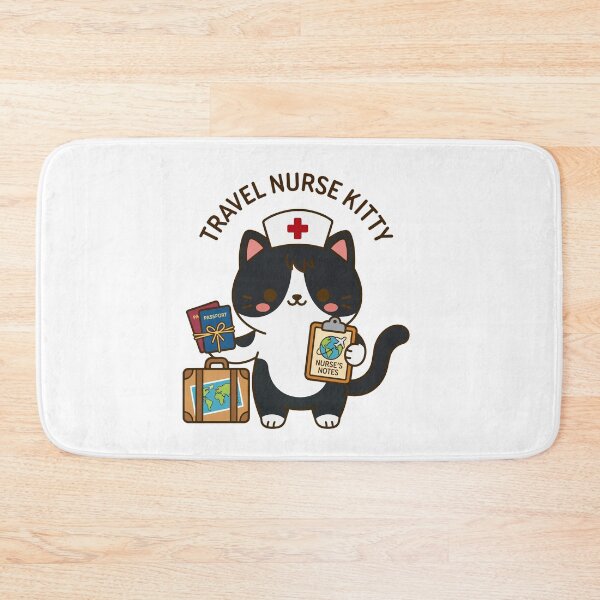 Item preview, Travel Nurse Kitty - Work Hard Travel Harder Cat designed and sold by officinelala.