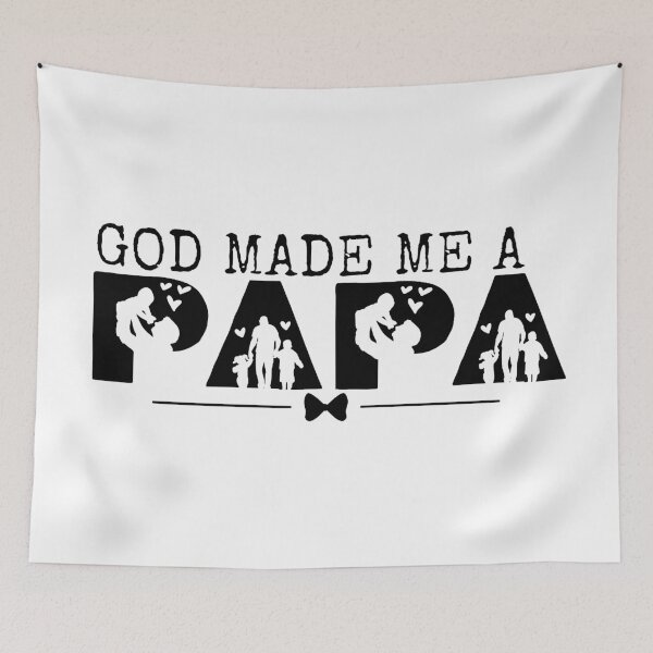 Item preview, God Made Me a Papa – Black Design  designed and sold by MoriaStore.