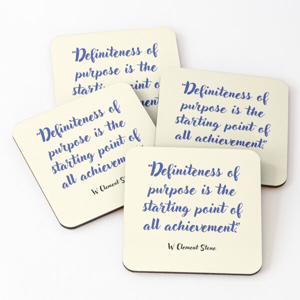 Item preview, Definiteness of purpose . . . W Clement Stone Quotation designed and sold by CharlottePlaceArt.