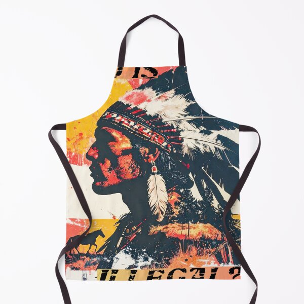 Item preview, "Who is Illegal?" Indigenous Inspired Graffit Protest Art designed and sold by thelivingrp.