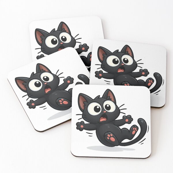 Item preview, Clumsy Cat Slip | Funny Kawaii Kitty with Surprised Face | Cute Silly Cat Illustration designed and sold by PrintCreations9.