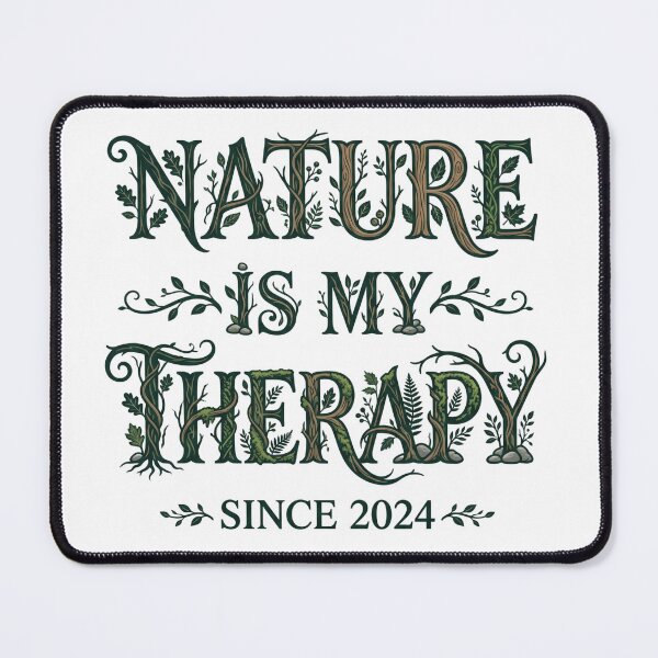 Item preview, Nature Is My Therapy Woodland Typography 19 designed and sold by cj-digital.