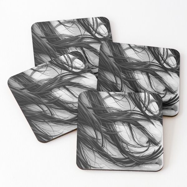 Item preview, Whispering Strands – Monochrome Anime Portrait of Wind and Emotion designed and sold by clipboxjp.