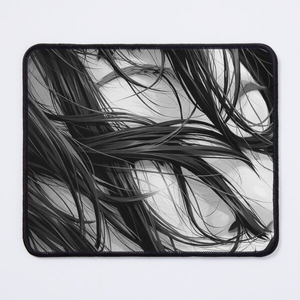 Item preview, Whispering Strands – Monochrome Anime Portrait of Wind and Emotion designed and sold by clipboxjp.