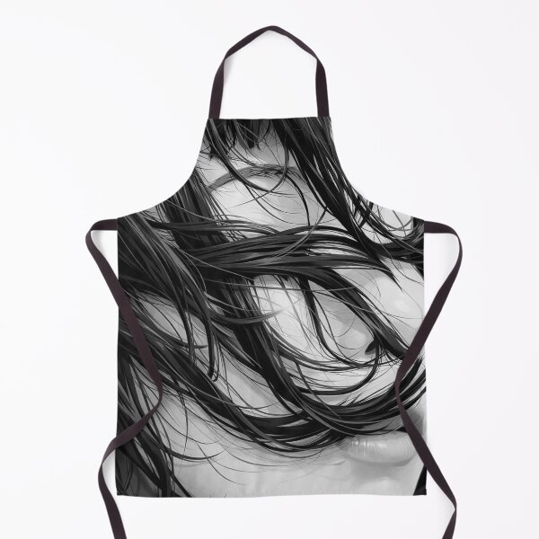 Item preview, Whispering Strands – Monochrome Anime Portrait of Wind and Emotion designed and sold by clipboxjp.