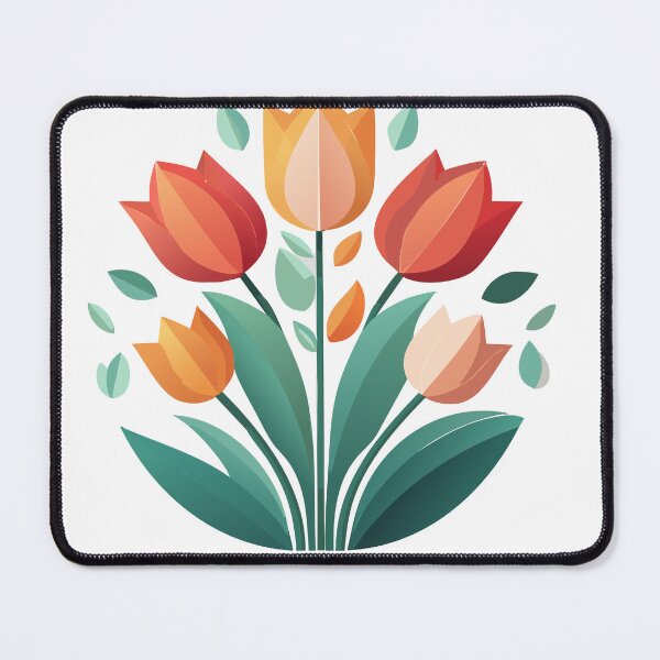 Item preview, Geometric Tulips Illustration designed and sold by vonalvarazs.