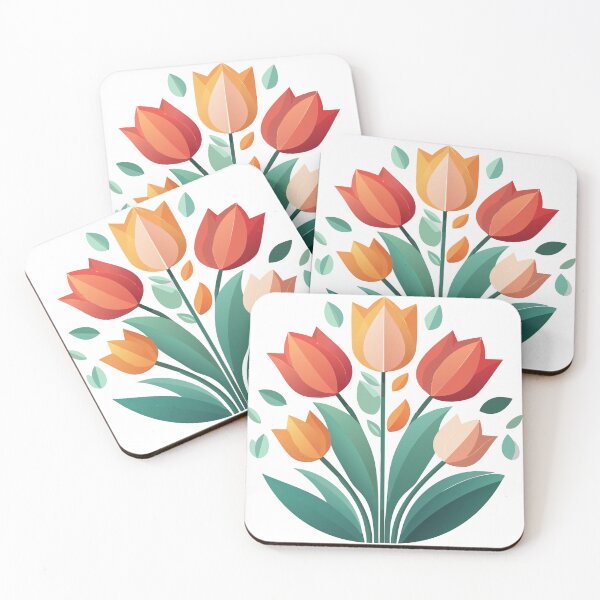 Item preview, Geometric Tulips Illustration designed and sold by vonalvarazs.
