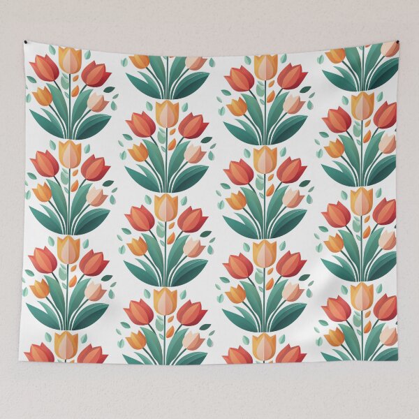 Item preview, Geometric Tulips Illustration designed and sold by vonalvarazs.