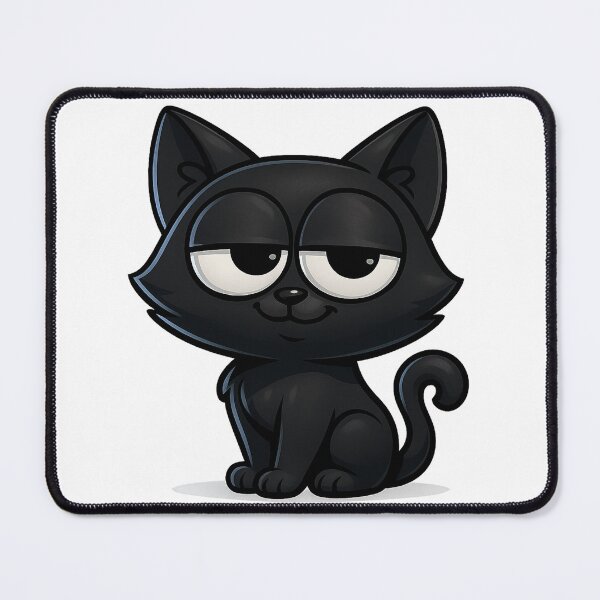 Item preview, Cool Cat Smirk | Kawaii Kitty with Half-Lidded Eyes | Chill Minimalist Cat Illustration designed and sold by PrintCreations9.