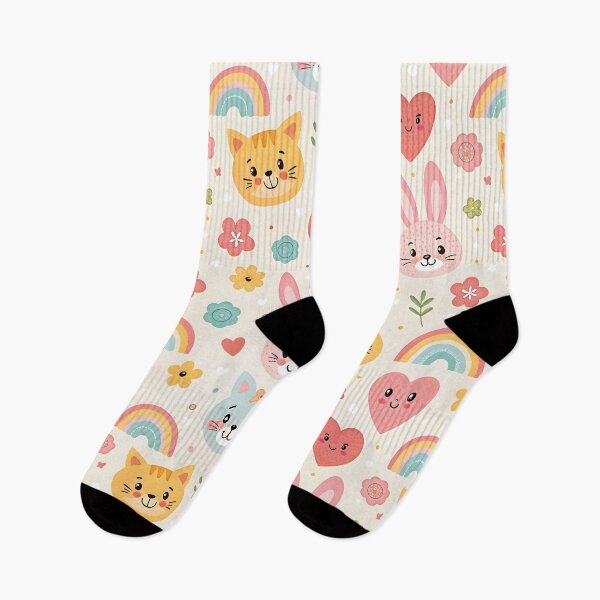 Item preview, Cat and bunny pattern designed and sold by trendspatterns.