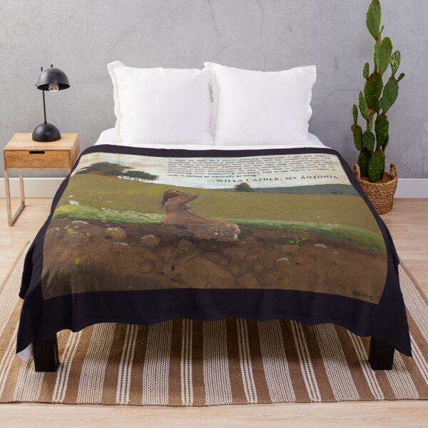 Item preview, Willa Sibert Cather quote: I kept as still as I could. Nothing happened. I did not expect anything to happen. I was something that lay under the sun and felt it,  designed and sold by artbleed.