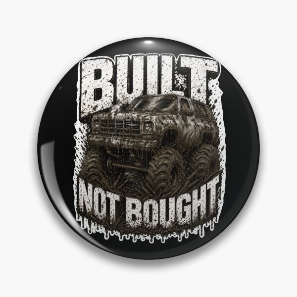 Item preview, Built Not Bought Mud Bogger - White Outline designed and sold by Goose Motors.