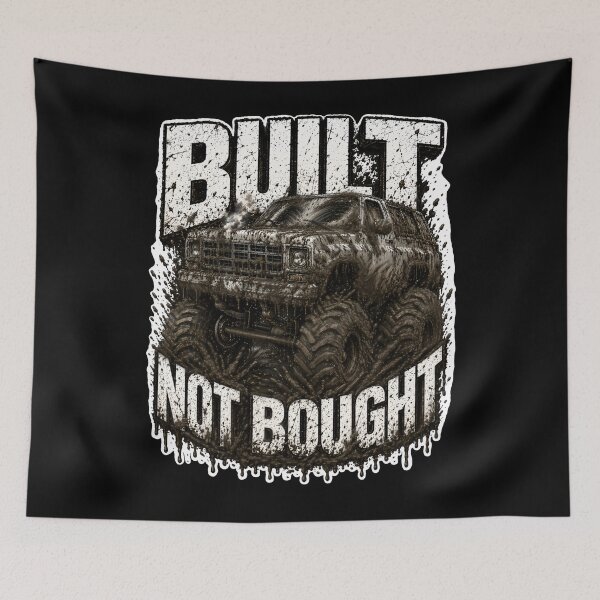 Item preview, Built Not Bought Mud Bogger - White Outline designed and sold by Goose Motors.