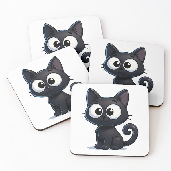 Item preview, Confused Cross-Eyed Cat | Kawaii Kitty with Tilted Ear | Funny Cute Cat Illustration designed and sold by PrintCreations9.