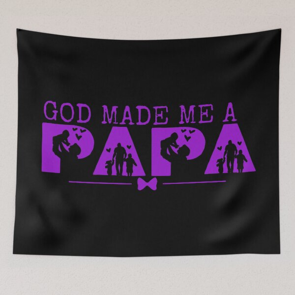 Item preview, God Made Me a Papa – Purple Design  designed and sold by MoriaStore.