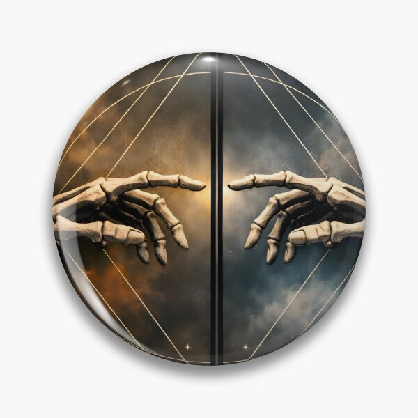 Item preview, Alchemical Mirror: Skeletal Hands & Sacred Lunar Geometry designed and sold by Studio77-Gothic.