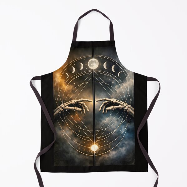 Item preview, Alchemical Mirror: Skeletal Hands & Sacred Lunar Geometry designed and sold by Studio77-Gothic.