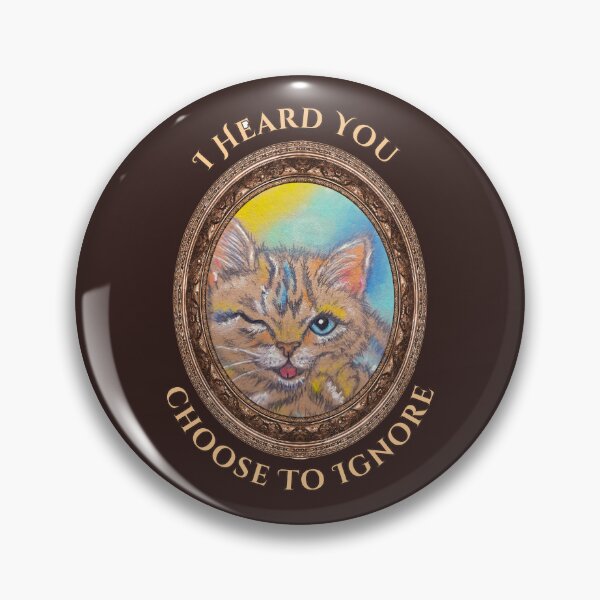 Item preview, Sarcastic Cat Sticker "I Heard You, I Choose To Ignore", Funny Introvert Gift, Vintage Cat Art designed and sold by Vesivariart.
