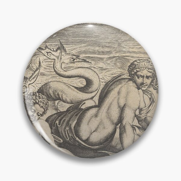 Item preview, Venus and Cupid Sea Monsters | Nautical designed and sold by GammaRay.