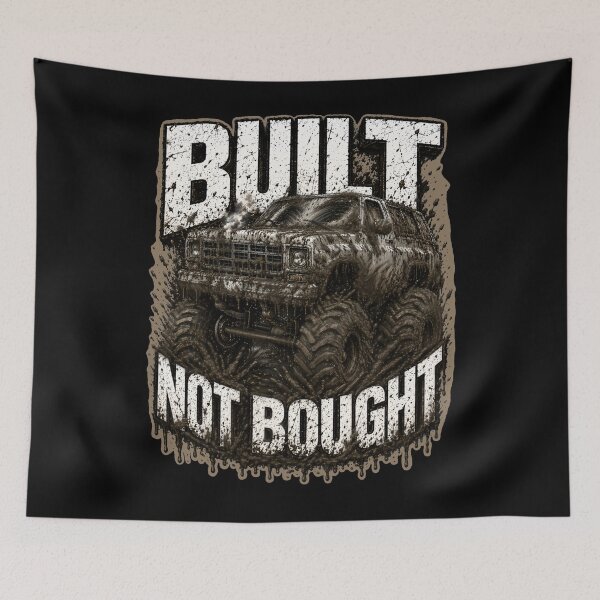 Item preview, Built Not Bought Mud Bogger - Tan Outline designed and sold by Goose Motors.