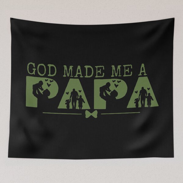Item preview, God Made Me a Papa – Green Design  designed and sold by MoriaStore.