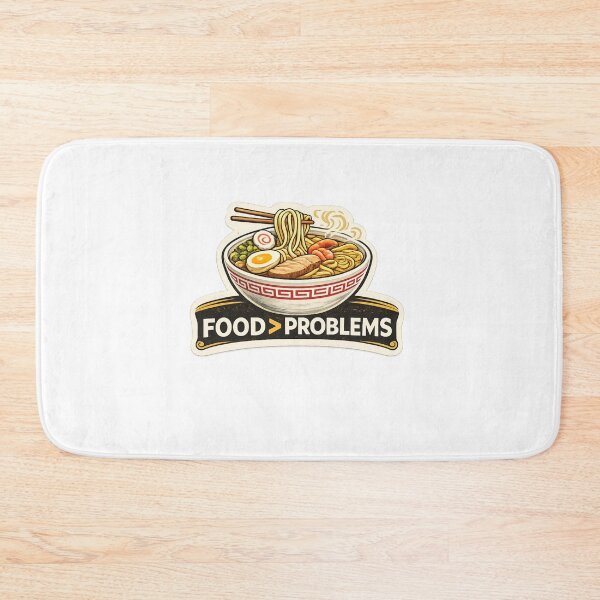 Item preview, Food Over Problems Funny Ramen Bowl Minimal Aesthetic Foodie Design designed and sold by Artbysarmina.
