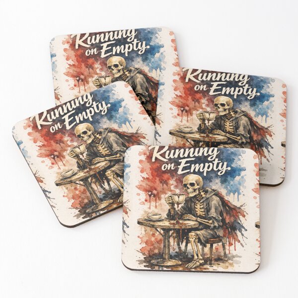 Item preview, Running on Empty – Skeleton Coffee Break designed and sold by Ecocrushstudio.