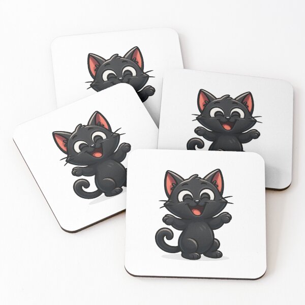 Item preview, Laughing Cat with Squinted Eyes | Happy Kawaii Kitty | Cute Joyful Cat Illustration designed and sold by PrintCreations9.