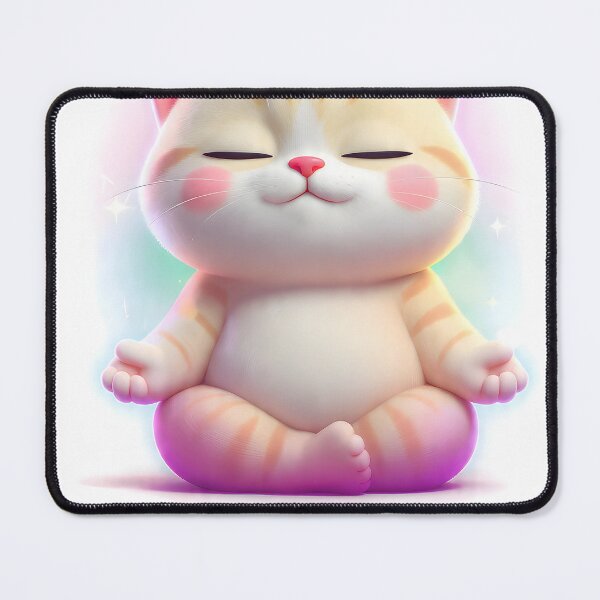 Item preview, Zen Mode ON Cat Yoga – Cute Rainbow Meditation Design designed and sold by RBToper.