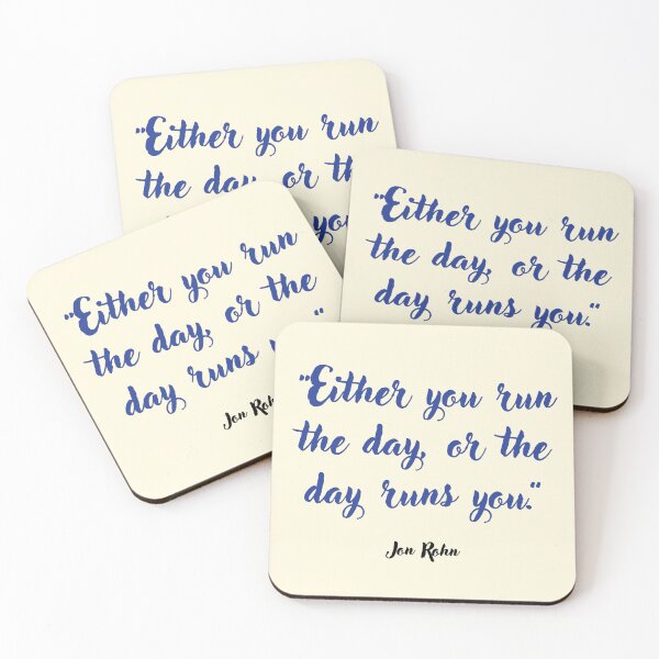 Item preview, Either you run the day . . . Quotation from Jim Rohn designed and sold by CharlottePlaceArt.