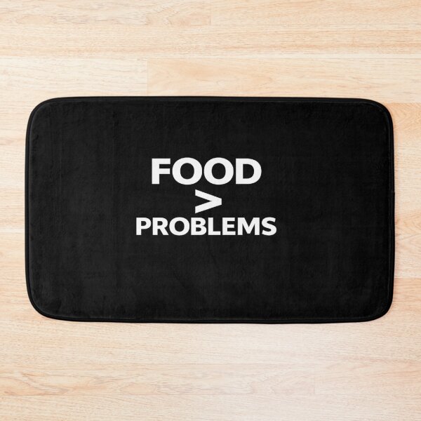 Item preview, Food Over Problems Funny Minimal Text Foodie Quote Aesthetic Design designed and sold by Artbysarmina.
