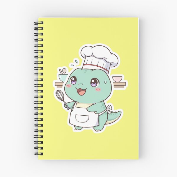 Item preview, Adorable Kawaii Baby Dino Chef Holding Whisk Cute Mint Green Dinosaur Baker for Foodies and Baking Lovers Sticker designed and sold by bvdesignart.