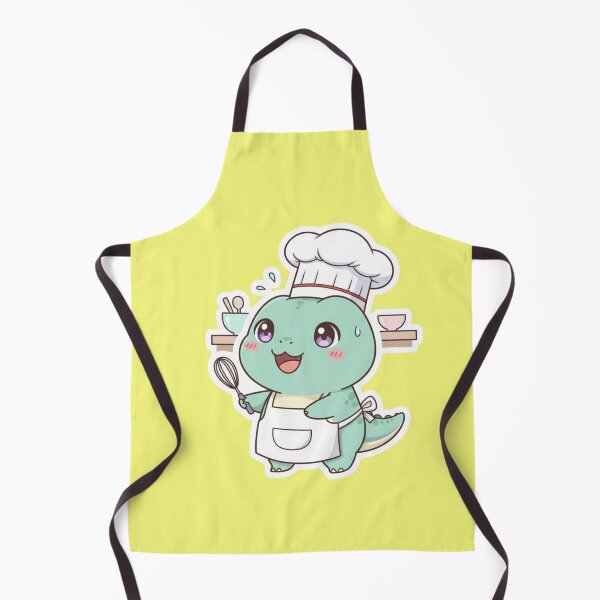 Item preview, Adorable Kawaii Baby Dino Chef Holding Whisk Cute Mint Green Dinosaur Baker for Foodies and Baking Lovers Sticker designed and sold by bvdesignart.