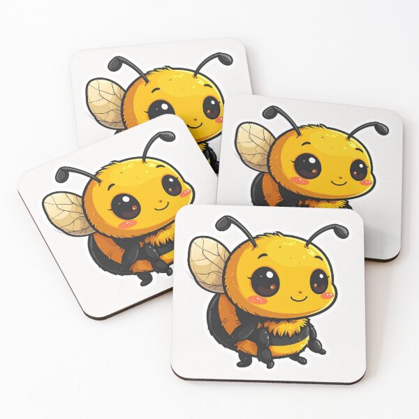 Item preview, Fluffy Chibi Bee Sticker Cute Kawaii Bumblebee Art Gift designed and sold by PuffyInk.