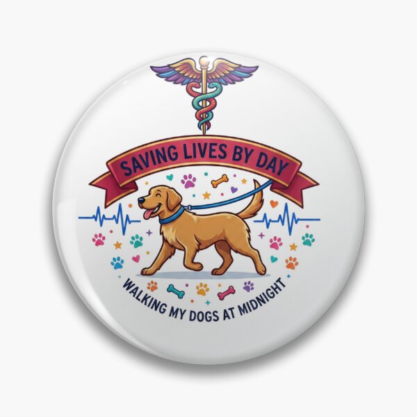 Item preview, Nurse by Day, Dog Mom by Night designed and sold by Vivid Trace.