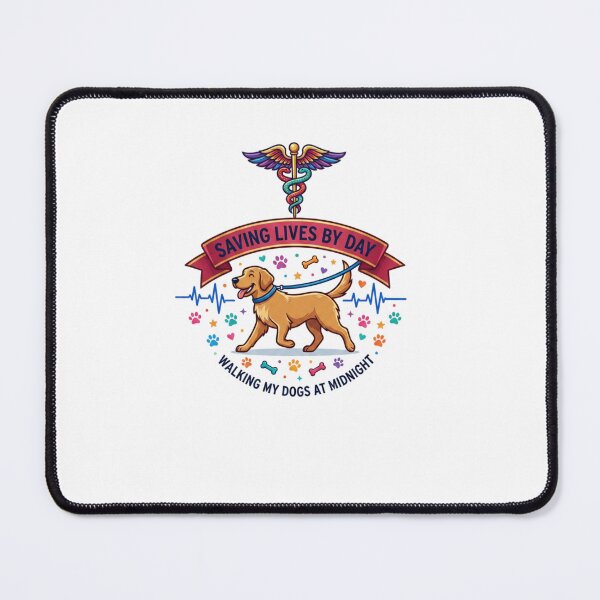 Item preview, Nurse by Day, Dog Mom by Night designed and sold by Vivid Trace.