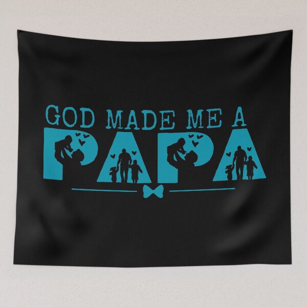 Item preview, God Made Me a Papa – Sky Blue Design  designed and sold by MoriaStore.