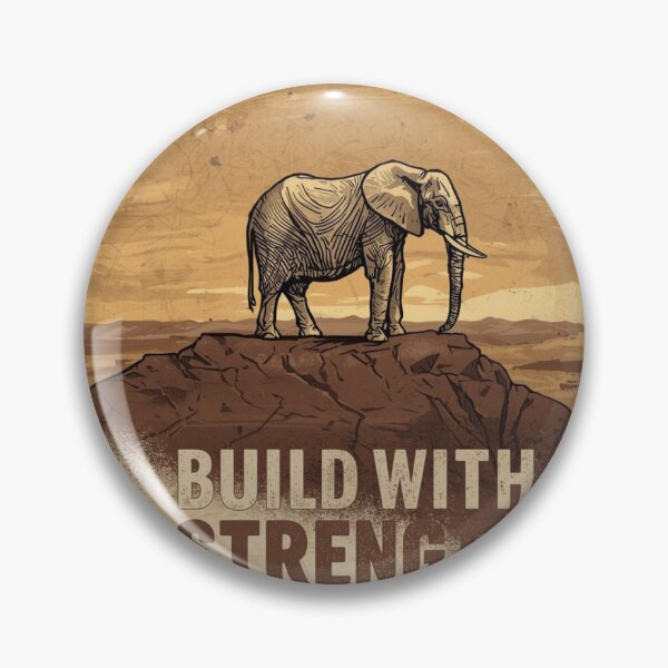 Item preview, Architect Resilience Build With Strength Elephant Technical Sketch Art designed and sold by SavannaStrikes.