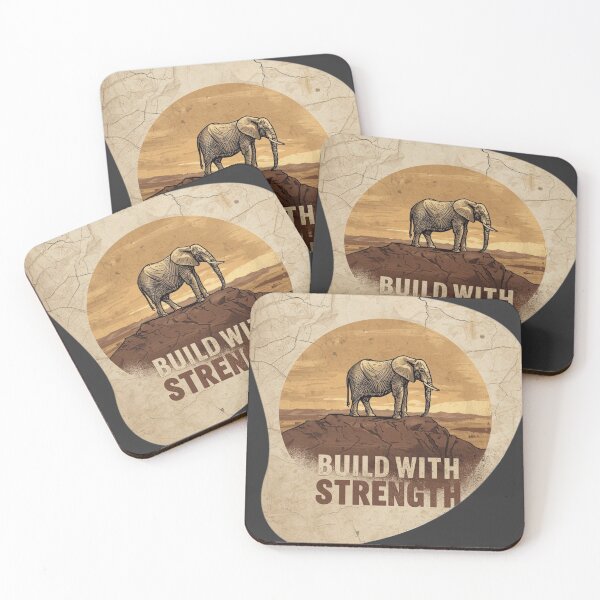Item preview, Architect Resilience Build With Strength Elephant Technical Sketch Art designed and sold by SavannaStrikes.