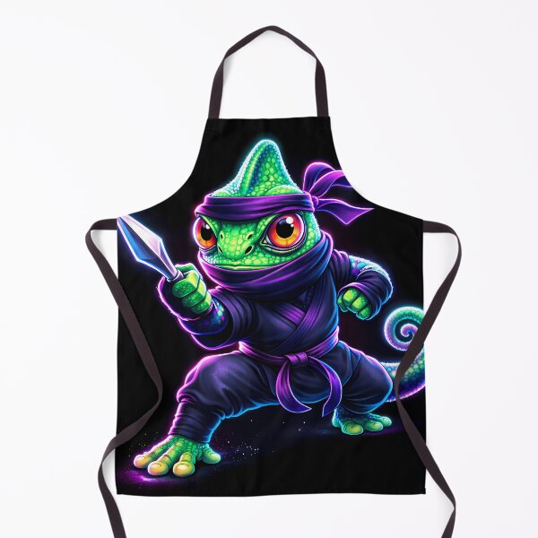 Item preview, Neon Chameleon Ninja Cyberpunk Animal designed and sold by AuraloomAtelier.