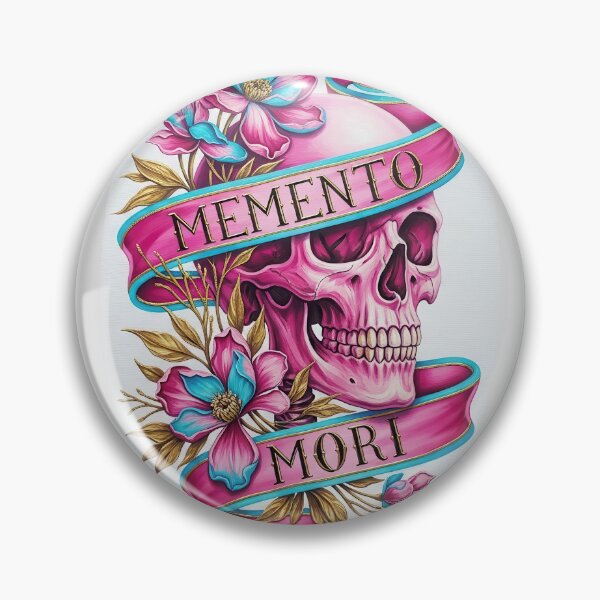 Item preview, Memento Mori Pink Skull on oval shape with Dead Leaves designed and sold by nuel-art.