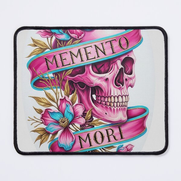 Item preview, Memento Mori Pink Skull on oval shape with Dead Leaves designed and sold by nuel-art.
