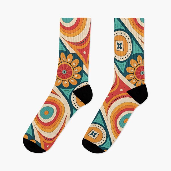 Item preview, Rainbow flowers pattern designed and sold by trendspatterns.