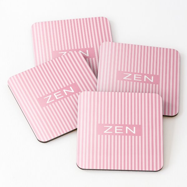 Item preview, Minimal Zen Text Design, Pink Aesthetic Stripes, Soft Calm Typography, Modern Minimal Style designed and sold by TheSlowShore.