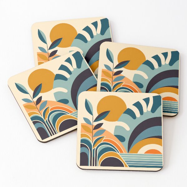 Item preview, Abstract Botanical Sun Shapes designed and sold by InkSmithery.