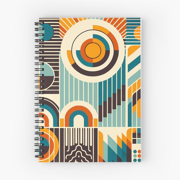 Item preview, Retro Geometric Circles and Stripes Composition designed and sold by InkSmithery.