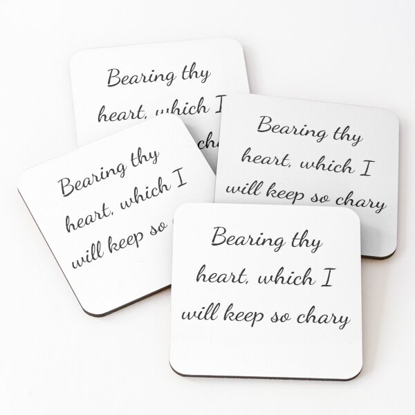Item preview, "Bearing thy heart, which I will keep so chary" - handwriting black designed and sold by ariksworld.